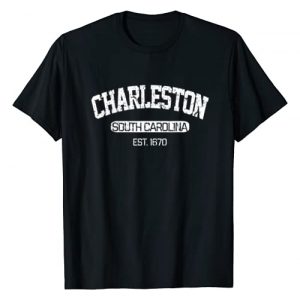Vintage Charleston Souvenir Apparel Co. Graphic Tshirt 1 Vintage Charleston South Carolina Est. 1670 Gift T-Shirt