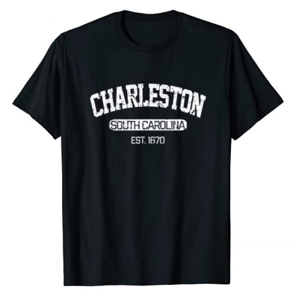 Vintage Charleston Souvenir Apparel Co. Graphic Tshirt 1 Vintage Charleston South Carolina Est. 1670 Gift T-Shirt