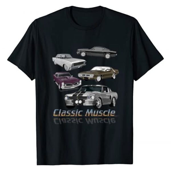 Classic Muscle Race Fans Maximum Horsepower Design Graphic Tshirt 1 Classic American Muscle Cars Novelty T-Shirt