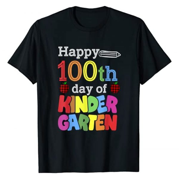100 Days of School Kindergarten Shirt Graphic Tshirt 1 Kids Happy 100th Day of Kindergarten Teacher or Student T-Shirt