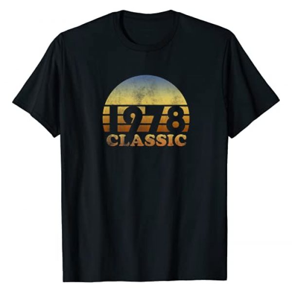Vintage 1978 Birthday 43rd Birthday Gifts Graphic Tshirt 1 Classic 1978 70s Retro T-Shirt 43th Birthday Gift Men Women T-Shirt