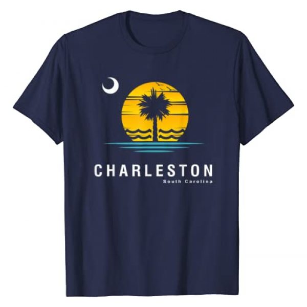Charleston South Carolina Palmetto Moon Kudos PLT Graphic Tshirt 1 Charleston South Carolina Palmetto Moon With Sunset T-Shirt